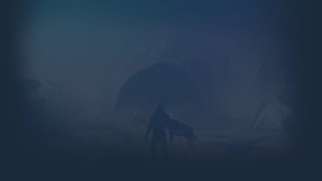 Una silueta de personaje con capa se adentra en la inmensa y oscura entrada de una cueva o estructura rocosa en un desértico y sombrío paisaje de Arrakis, ilustrando la atmósfera de misterio y exploración de Dune: Awakening.