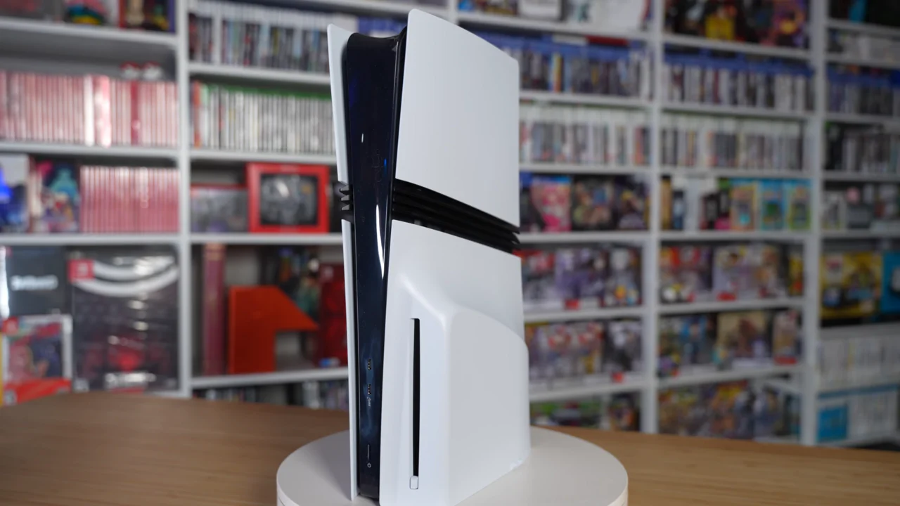 PlayStation 5 console on display, used to illustrate the news regarding purchasing requirements for the new PS5 Pro model in Japan.