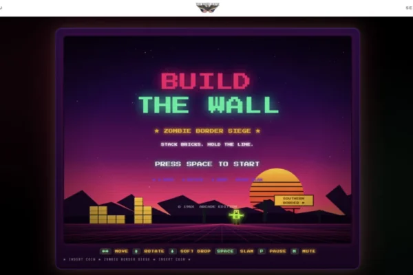 Imagen SEO: Tetris se Desmarca de la Polémica Política: "Build the Wall" y el Uso No Autorizado de su Imagen